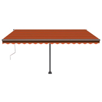 Copertină autonomă retractabilă automat oranj&maro 400x300 cm - Img 4