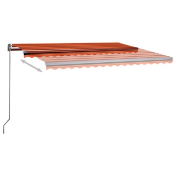 Copertină autonomă retractabilă automat oranj&maro 400x300 cm - Img 8
