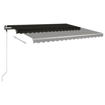 Copertină autonomă retractabilă manual, antracit, 400x300 cm - Img 8