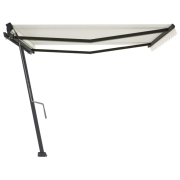 Copertină autonomă retractabilă manual, crem, 450x350 cm - Img 4