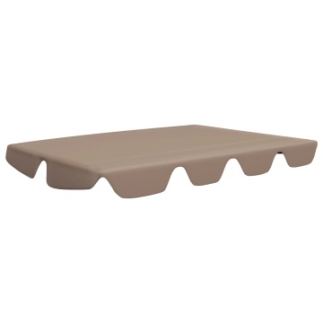Copertină de rezervă leagăn grădină gri taupe 150/130x105/70 cm - Img 2