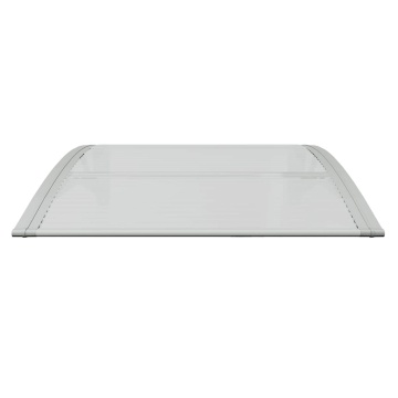 Copertină de ușă, gri și transparent, 80x75 cm, policarbonat - Img 4