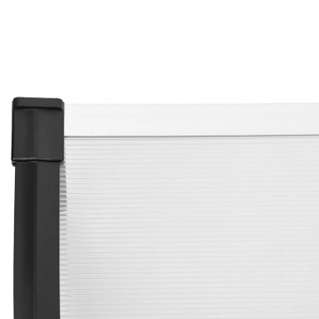 Copertină de ușă, negru și transparent 152,5x90 cm policarbonat - Img 6