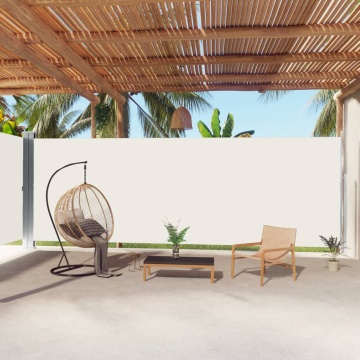 Copertină laterală retractabilă, crem, 220x1000 cm - Img 1