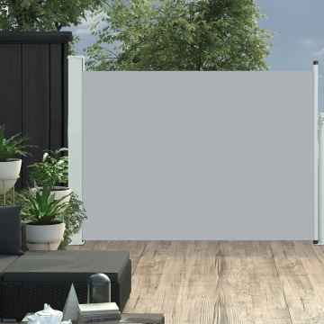Copertină laterală retractabilă de terasă, gri, 120 x 500 cm - Img 1