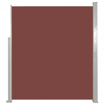 Copertină laterală retractabilă de terasă, maro, 160x300 cm - Img 2