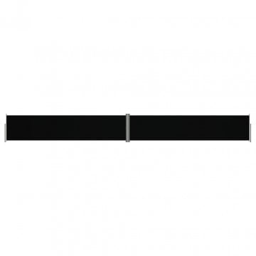 Copertina laterală retractabilă, negru, 140x1200 cm - Img 2