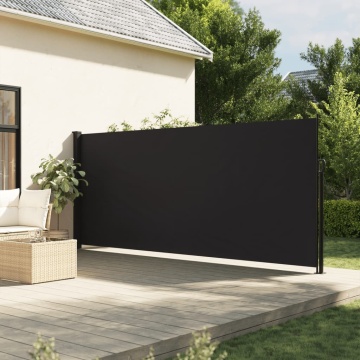 Copertina laterală retractabilă, negru, 160x300 cm - Img 1
