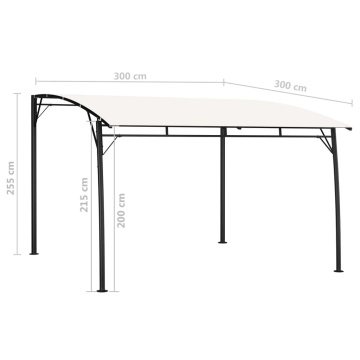 Copertină pavilion de grădină, crem, 3x3x2,55 m - Img 5