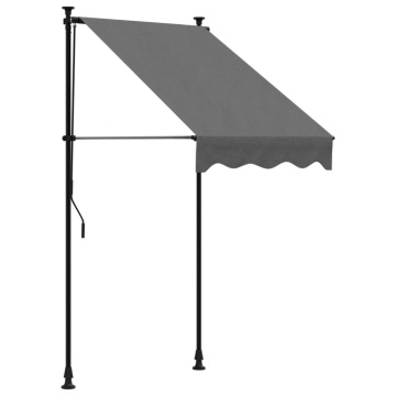 Copertină retractabilă, antracit, 100x150 cm, textil și oțel - Img 2