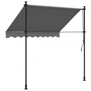 Copertină retractabilă, antracit, 200x150 cm, țesătură și oțel - Img 8