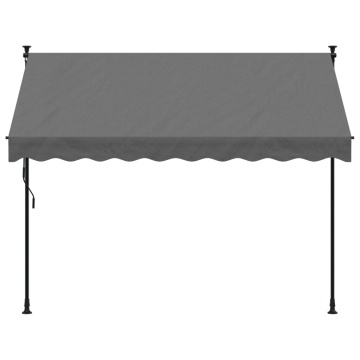 Copertină retractabilă, antracit, 250x150 cm, țesătură și oțel - Img 3