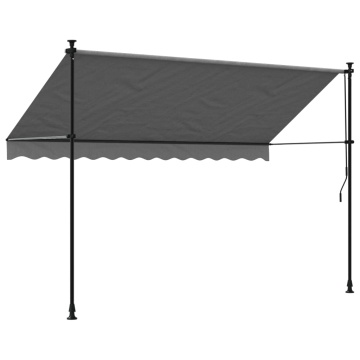 Copertină retractabilă, antracit, 300x150 cm, textil și oțel - Img 8