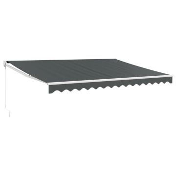 Copertină retractabilă, antracit, 4x3 m, textil și aluminiu - Img 2