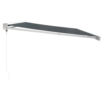 Copertină retractabilă, antracit, 5x3 m, textil și aluminiu - Img 4
