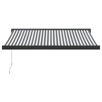 Copertină retractabilă antracit/alb, 3,5x2,5 m, textil/aluminiu - Img 3