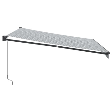 Copertină retractabilă antracit/alb, 4x3 m, textil/aluminiu - Img 4