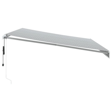 Copertină retractabilă automat, antracit/alb, 500x300 cm - Img 4