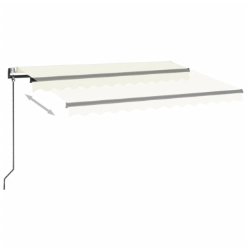 Copertină retractabilă automat, crem, 350x250 cm - Img 3