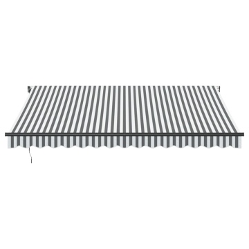 Copertină retractabilă automat LED-uri antracit/alb 400x350 cm - Img 4