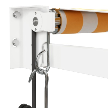 Copertină retractabilă automată, galben și alb, 4x3 m - Img 6