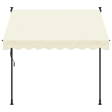 Copertină retractabilă, crem, 200x150 cm, țesătură și oțel - Img 3