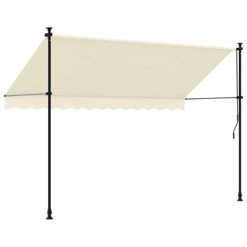 Copertină retractabilă, crem, 300x150 cm, țesătură și oțel - Img 8