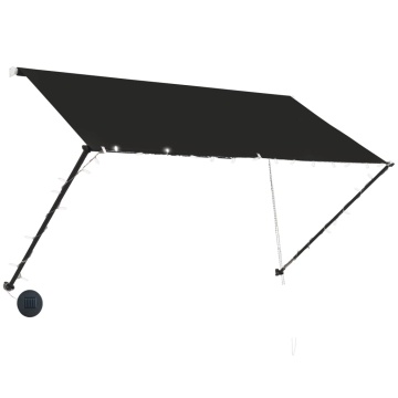 Copertină retractabilă cu LED, antracit, 250 x 150 cm - Img 3