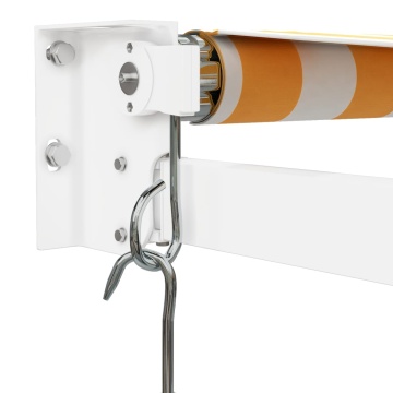 Copertină retractabilă, galben/alb, 4,5x3 m, textil/aluminiu - Img 6
