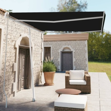 Copertină retractabilă manual, antracit, 300x250 cm - Img 1