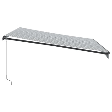 Copertină retractabilă manual, antracit/alb, 400x300 cm - Img 4