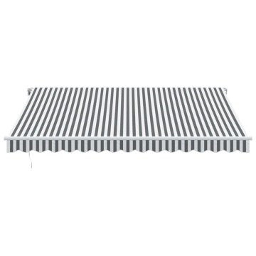 Copertină retractabilă manual, antracit/alb, 400x300 cm - Img 3