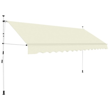 Copertină retractabilă manual, crem, 400 cm - Img 1
