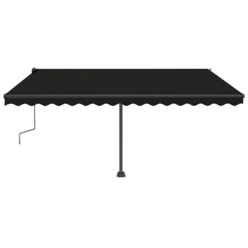 Copertină retractabilă manual cu LED, antracit, 400x350 cm - Img 3