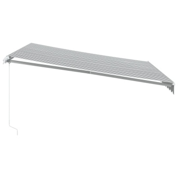 Copertină retractabilă manual cu LED, antracit/alb, 400x300 cm - Img 8