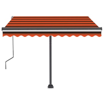 Copertină retractabilă manual cu LED portocaliu&maro 350x250 cm - Img 8