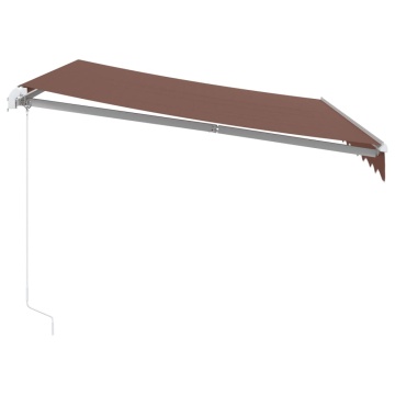 Copertină retractabilă manual, maro, 300x250 cm - Img 4