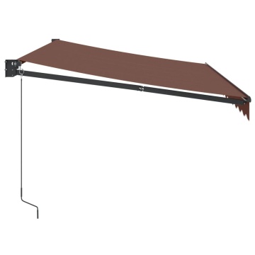 Copertină retractabilă manual, maro, 350x250 cm - Img 4