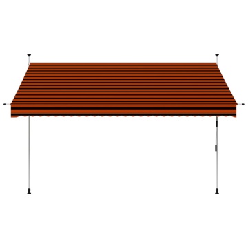Copertină retractabilă manual, portocaliu și maro, 300 cm - Img 2