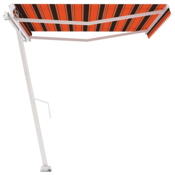 Copertină retractabilă manual, portocaliu și maro, 400x300 cm - Img 5