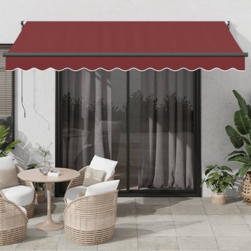 Copertina retractabilă manual, vișiniu, 350x250 cm - Img 1