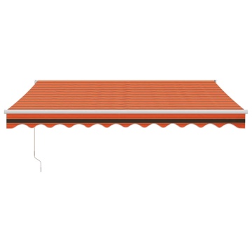 Copertină retractabilă portocaliu/maro 3,5x2,5m textil/aluminiu - Img 3