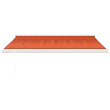 Copertină retractabilă portocaliu/maro 3,5x2,5m textil/aluminiu - Img 3