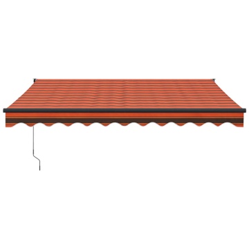 Copertină retractabilă portocaliu/maro 3x2,5 m, textil/aluminiu - Img 3