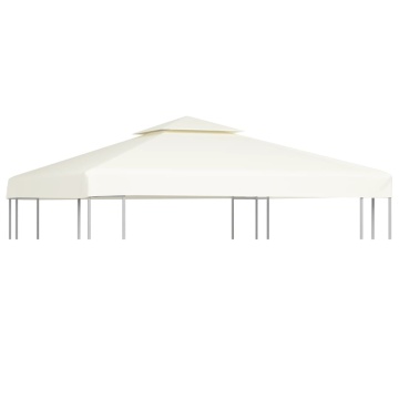 Copertină rezervă acoperiș pavilion, alb crem, 3x3 m, 310 g/m² - Img 1