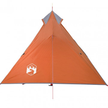 Cort camping 1 persoane gri/portocaliu 255x153x130cm tafta 185T - Img 6