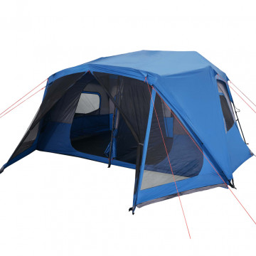 Cort camping 10 pers., albastru, impermeabil configurare rapidă - Img 3