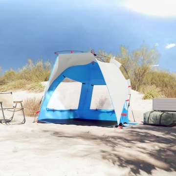 Cort camping 2 persoane albastru azur impermeabil setare rapidă - Img 3