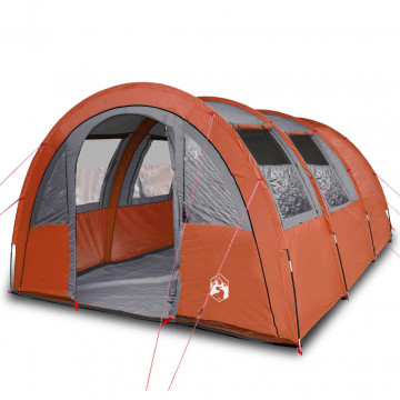 Cort camping 4 persoane gri/portocaliu 483x340x193cm tafta 185T - Img 2