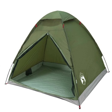 Cort camping cupolă 2 persoane verde măsliniu impermeabil - Img 4
